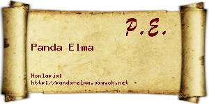 Panda Elma névjegykártya